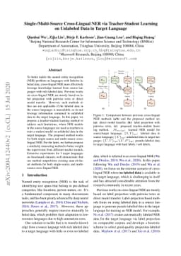 Single-/Multi-Source Cross-Lingual NER via Teacher-Student Learning on
  Unlabeled Data in Target Language