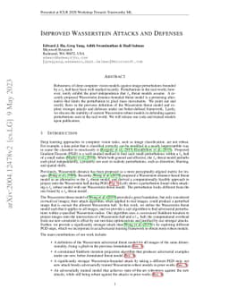 Improved Image Wasserstein Attacks and Defenses