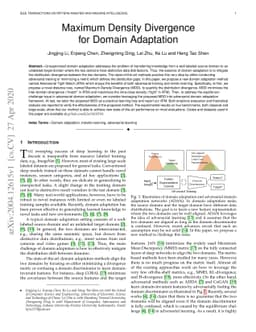 Maximum Density Divergence for Domain Adaptation