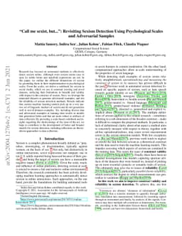 "Call me sexist, but...": Revisiting Sexism Detection Using
  Psychological Scales and Adversarial Samples