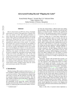 Adversarial Fooling Beyond "Flipping the Label"