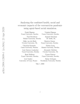 Analysing the combined health, social and economic impacts of the
  corovanvirus pandemic using agent-based social simulation