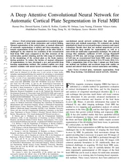 A Deep Attentive Convolutional Neural Network for Automatic Cortical
  Plate Segmentation in Fetal MRI