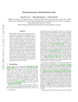 Maximum Entropy Multi-Task Inverse RL