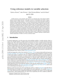 Using reference models in variable selection
