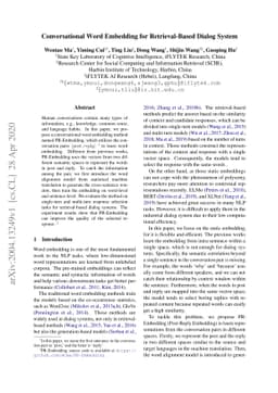 Conversational Word Embedding for Retrieval-Based Dialog System