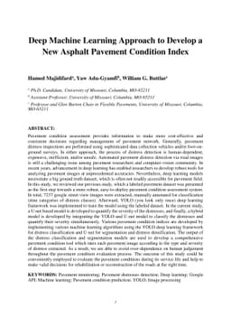 Deep Machine Learning Approach to Develop a New Asphalt Pavement
  Condition Index