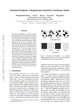 Scheduled DropHead: A Regularization Method for Transformer Models