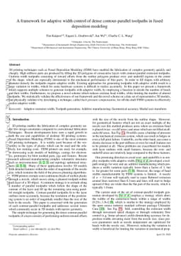 A framework for adaptive width control of dense contour-parallel
  toolpaths in fused deposition modeling