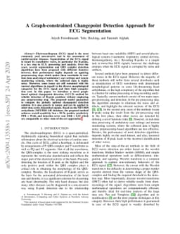 A Graph-constrained Changepoint Detection Approach for ECG Segmentation