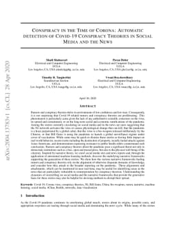 Conspiracy in the Time of Corona: Automatic detection of Covid-19
  Conspiracy Theories in Social Media and the News