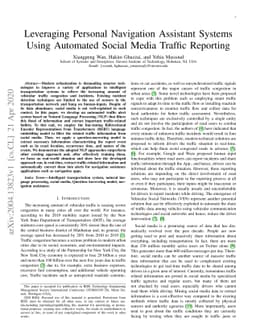 Leveraging Personal Navigation Assistant Systems Using Automated Social
  Media Traffic Reporting