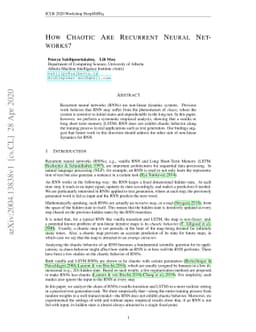 How Chaotic Are Recurrent Neural Networks?