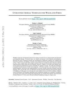 Unmanned Aerial Systems for Wildland and Forest Fires