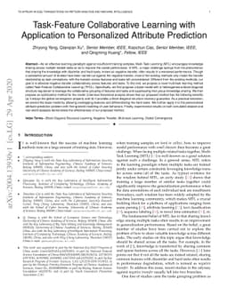 Task-Feature Collaborative Learning with Application to Personalized
  Attribute Prediction