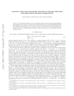 Adaptive tests for parameter changes in ergodic diffusion processes from
  discrete observations