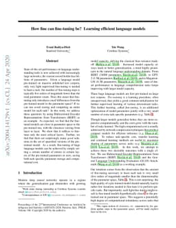 How fine can fine-tuning be? Learning efficient language models