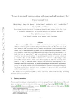 Tensor train rank minimization with nonlocal self-similarity for tensor
  completion
