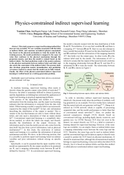 Physics-constrained indirect supervised learning