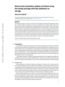 Monte Carlo simulation studies on Python using the sstudy package with
  SQL databases as storage