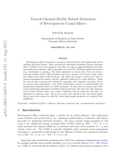 Towards optimal doubly robust estimation of heterogeneous causal effects