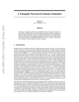 A Triangular Network For Density Estimation