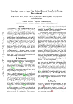 CopyCat: Many-to-Many Fine-Grained Prosody Transfer for Neural
  Text-to-Speech