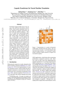 Capsule-Transformer for Neural Machine Translation