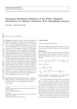 Maximum likelihood estimation of the Fisher-Bingham distribution via
  efficient calculation of its normalizing constant