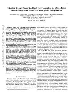 Attentive Weakly Supervised land cover mapping for object-based
  satellite image time series data with spatial interpretation