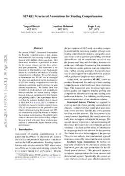 STARC: Structured Annotations for Reading Comprehension
