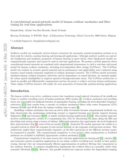 A convolutional neural-network model of human cochlear mechanics and
  filter tuning for real-time applications