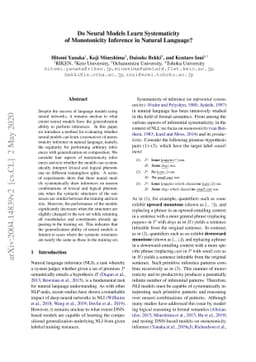 Do Neural Models Learn Systematicity of Monotonicity Inference in
  Natural Language?