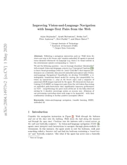 Improving Vision-and-Language Navigation with Image-Text Pairs from the
  Web