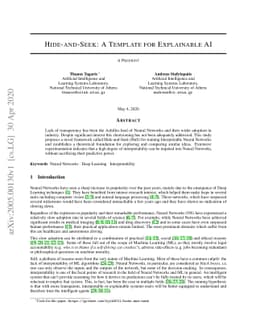 Hide-and-Seek: A Template for Explainable AI