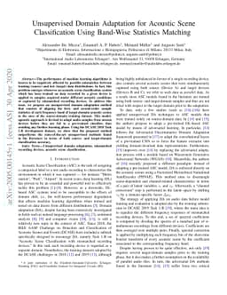Unsupervised Domain Adaptation for Acoustic Scene Classification Using
  Band-Wise Statistics Matching