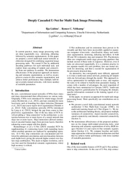 Deeply Cascaded U-Net for Multi-Task Image Processing