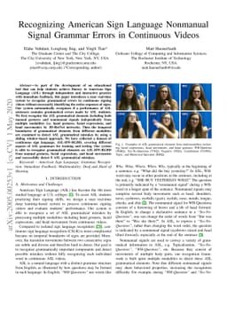 Recognizing American Sign Language Nonmanual Signal Grammar Errors in
  Continuous Videos