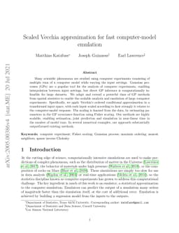 Scaled Vecchia approximation for fast computer-model emulation