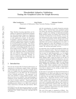 Thresholded Adaptive Validation: Tuning the Graphical Lasso for Graph
  Recovery