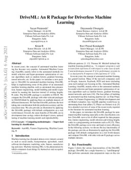 DriveML: An R Package for Driverless Machine Learning