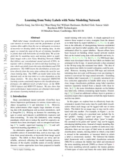Learning from Noisy Labels with Noise Modeling Network