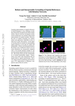 Robust and Interpretable Grounding of Spatial References with Relation
  Networks
