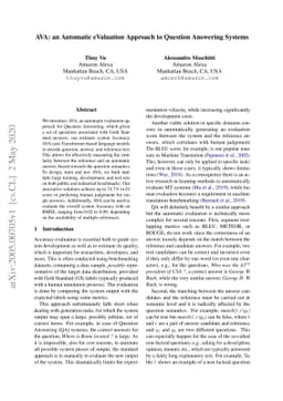 AVA: an Automatic eValuation Approach to Question Answering Systems