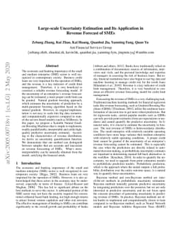 Large-scale Uncertainty Estimation and Its Application in Revenue
  Forecast of SMEs