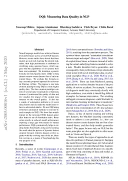 DQI: Measuring Data Quality in NLP