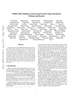 NTIRE 2020 Challenge on Perceptual Extreme Super-Resolution: Methods and
  Results