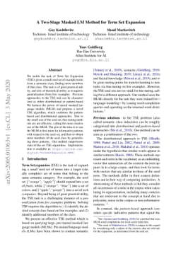 A Two-Stage Masked LM Method for Term Set Expansion