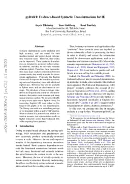 pyBART: Evidence-based Syntactic Transformations for IE