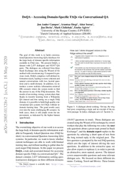 DoQA -- Accessing Domain-Specific FAQs via Conversational QA